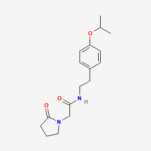 molecular formula C17H24N2O3 B5090100 N-[2-(4-isopropoxyphenyl)ethyl]-2-(2-oxo-1-pyrrolidinyl)acetamide 