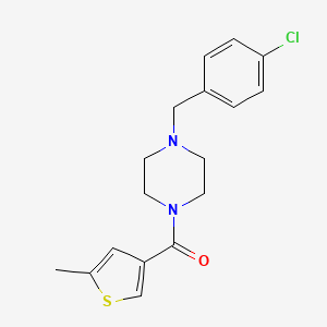 molecular formula C17H19ClN2OS B5090103 1-(4-chlorobenzyl)-4-[(5-methyl-3-thienyl)carbonyl]piperazine 