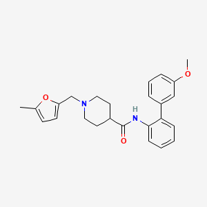 molecular formula C25H28N2O3 B5090121 N-(3'-methoxy-2-biphenylyl)-1-[(5-methyl-2-furyl)methyl]-4-piperidinecarboxamide 