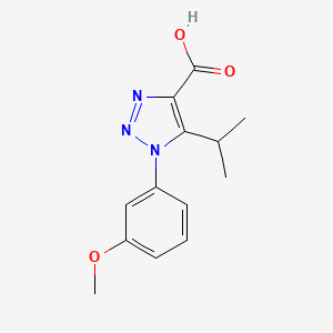 molecular formula C13H15N3O3 B5090122 5-isopropyl-1-(3-methoxyphenyl)-1H-1,2,3-triazole-4-carboxylic acid 