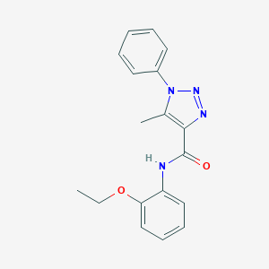 molecular formula C18H18N4O2 B509013 N-(2-ethoxyphenyl)-5-methyl-1-phenyl-1H-1,2,3-triazole-4-carboxamide CAS No. 871323-11-4
