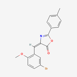 molecular formula C18H14BrNO3 B5090134 4-(5-bromo-2-methoxybenzylidene)-2-(4-methylphenyl)-1,3-oxazol-5(4H)-one 