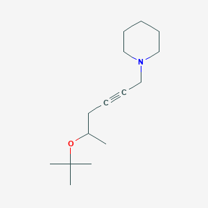 molecular formula C15H27NO B5090156 1-(5-tert-butoxy-2-hexyn-1-yl)piperidine 