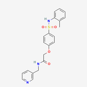 molecular formula C21H21N3O4S B5090173 2-(4-{[(2-methylphenyl)amino]sulfonyl}phenoxy)-N-(3-pyridinylmethyl)acetamide 