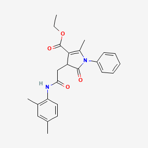 molecular formula C24H26N2O4 B5090184 ethyl 4-{2-[(2,4-dimethylphenyl)amino]-2-oxoethyl}-2-methyl-5-oxo-1-phenyl-4,5-dihydro-1H-pyrrole-3-carboxylate 