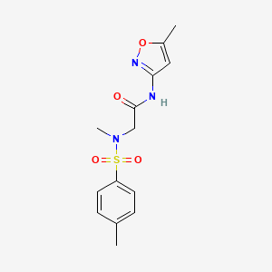 molecular formula C14H17N3O4S B5090192 N~2~-methyl-N~1~-(5-methyl-3-isoxazolyl)-N~2~-[(4-methylphenyl)sulfonyl]glycinamide 