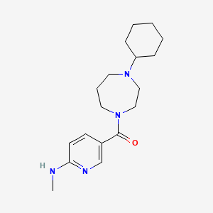 molecular formula C18H28N4O B5090198 5-[(4-cyclohexyl-1,4-diazepan-1-yl)carbonyl]-N-methyl-2-pyridinamine 