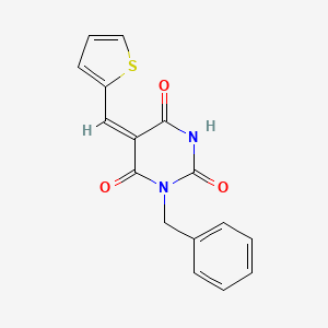 molecular formula C16H12N2O3S B5090207 1-benzyl-5-(2-thienylmethylene)-2,4,6(1H,3H,5H)-pyrimidinetrione 