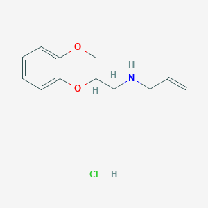 molecular formula C13H18ClNO2 B5090225 N-[1-(2,3-dihydro-1,4-benzodioxin-2-yl)ethyl]-2-propen-1-amine hydrochloride 