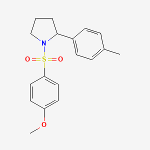molecular formula C18H21NO3S B5090238 1-[(4-methoxyphenyl)sulfonyl]-2-(4-methylphenyl)pyrrolidine 