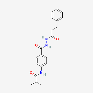 molecular formula C20H23N3O3 B5090245 2-methyl-N-(4-{[2-(3-phenylpropanoyl)hydrazino]carbonyl}phenyl)propanamide 