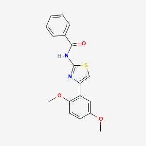 molecular formula C18H16N2O3S B5090248 N-[4-(2,5-dimethoxyphenyl)-1,3-thiazol-2-yl]benzamide 