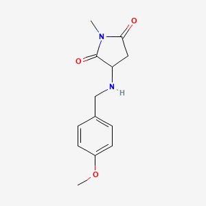 molecular formula C13H16N2O3 B5090252 3-[(4-methoxybenzyl)amino]-1-methyl-2,5-pyrrolidinedione 