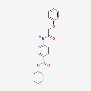 molecular formula C21H23NO4 B5090301 cyclohexyl 4-[(phenoxyacetyl)amino]benzoate 