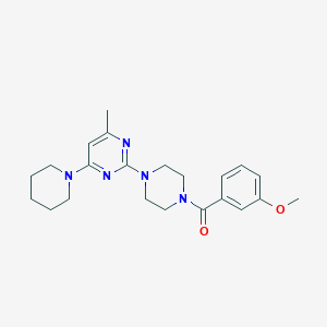 molecular formula C22H29N5O2 B5090306 2-[4-(3-methoxybenzoyl)-1-piperazinyl]-4-methyl-6-(1-piperidinyl)pyrimidine 