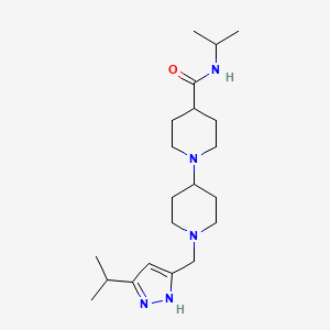 molecular formula C21H37N5O B5090311 N-isopropyl-1'-[(5-isopropyl-1H-pyrazol-3-yl)methyl]-1,4'-bipiperidine-4-carboxamide 