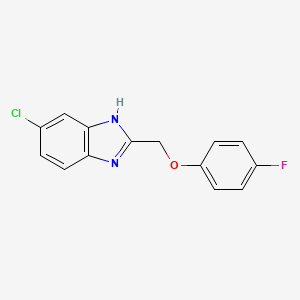 molecular formula C14H10ClFN2O B5090317 5-chloro-2-[(4-fluorophenoxy)methyl]-1H-benzimidazole 