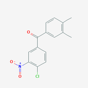 molecular formula C15H12ClNO3 B5090362 (4-chloro-3-nitrophenyl)(3,4-dimethylphenyl)methanone 