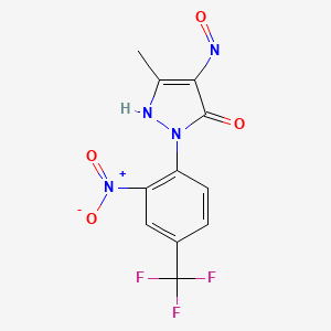 molecular formula C11H7F3N4O4 B5090379 3-methyl-1-[2-nitro-4-(trifluoromethyl)phenyl]-1H-pyrazole-4,5-dione 4-oxime 