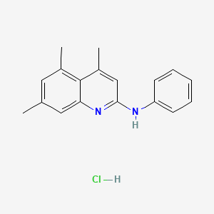 molecular formula C18H19ClN2 B5090387 4,5,7-trimethyl-N-phenyl-2-quinolinamine hydrochloride CAS No. 473391-32-1