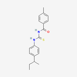 molecular formula C19H22N2OS B5090410 N-{[(4-sec-butylphenyl)amino]carbonothioyl}-4-methylbenzamide 