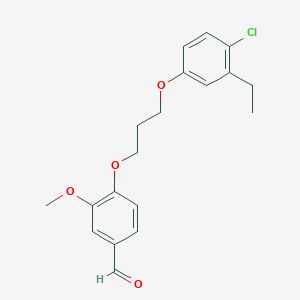 molecular formula C19H21ClO4 B5090429 4-[3-(4-chloro-3-ethylphenoxy)propoxy]-3-methoxybenzaldehyde 