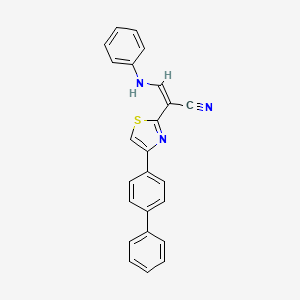 molecular formula C24H17N3S B5090446 3-anilino-2-[4-(4-biphenylyl)-1,3-thiazol-2-yl]acrylonitrile 