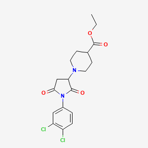 molecular formula C18H20Cl2N2O4 B5090466 ethyl 1-[1-(3,4-dichlorophenyl)-2,5-dioxo-3-pyrrolidinyl]-4-piperidinecarboxylate 