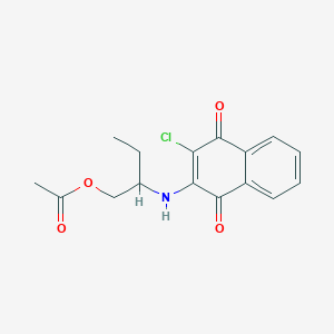 2-[(3-chloro-1,4-dioxo-1,4-dihydro-2-naphthalenyl)amino]butyl acetate