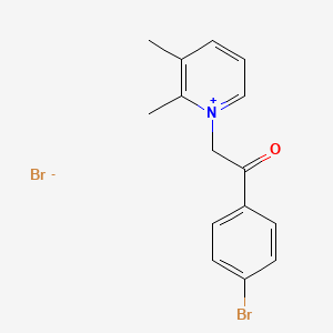 molecular formula C15H15Br2NO B5090509 1-[2-(4-bromophenyl)-2-oxoethyl]-2,3-dimethylpyridinium bromide 