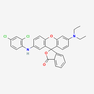 molecular formula C30H24Cl2N2O3 B5090519 2'-[(2,4-dichlorophenyl)amino]-6'-(diethylamino)-3H-spiro[2-benzofuran-1,9'-xanthen]-3-one 