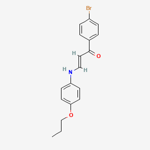 1-(4-bromophenyl)-3-[(4-propoxyphenyl)amino]-2-propen-1-one