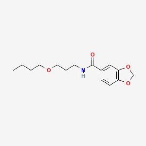 N-(3-butoxypropyl)-1,3-benzodioxole-5-carboxamide