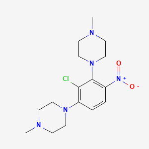 molecular formula C16H24ClN5O2 B5090550 1,1'-(2-chloro-4-nitro-1,3-phenylene)bis(4-methylpiperazine) 