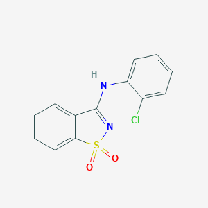 molecular formula C13H9ClN2O2S B509056 N-(2-chlorophenyl)-1,2-benzothiazol-3-amine 1,1-dioxide CAS No. 108666-49-5