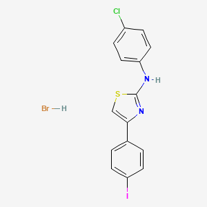 molecular formula C15H11BrClIN2S B5090605 N-(4-chlorophenyl)-4-(4-iodophenyl)-1,3-thiazol-2-amine hydrobromide 