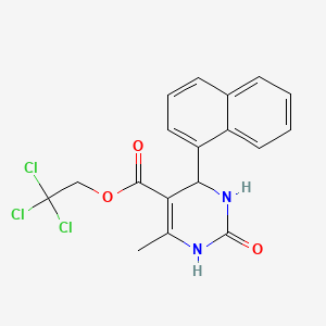 molecular formula C18H15Cl3N2O3 B5090607 2,2,2-trichloroethyl 6-methyl-4-(1-naphthyl)-2-oxo-1,2,3,4-tetrahydro-5-pyrimidinecarboxylate 