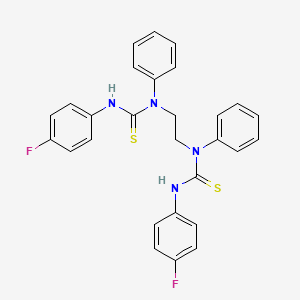 molecular formula C28H24F2N4S2 B5090614 N,N''-1,2-ethanediylbis[N'-(4-fluorophenyl)-N-phenyl(thiourea)] 
