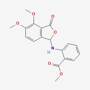 molecular formula C18H17NO6 B5090617 methyl 2-[(4,5-dimethoxy-3-oxo-1,3-dihydro-2-benzofuran-1-yl)amino]benzoate 