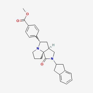methyl 4-[(3aS*,5S*,9aS*)-2-(2,3-dihydro-1H-inden-2-yl)-1-oxooctahydro-7H-pyrrolo[3,4-g]pyrrolizin-5-yl]benzoate
