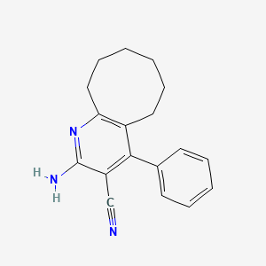molecular formula C18H19N3 B5090623 2-amino-4-phenyl-5,6,7,8,9,10-hexahydrocycloocta[b]pyridine-3-carbonitrile 