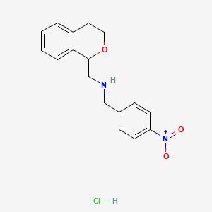 molecular formula C17H19ClN2O3 B5090656 (3,4-dihydro-1H-isochromen-1-ylmethyl)(4-nitrobenzyl)amine hydrochloride 