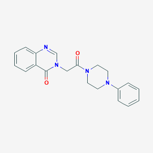 molecular formula C20H20N4O2 B509066 3-[2-oxo-2-(4-phenyl-1-piperazinyl)ethyl]-4(3H)-quinazolinone CAS No. 362494-42-6