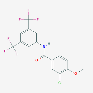 molecular formula C16H10ClF6NO2 B5090664 N-[3,5-bis(trifluoromethyl)phenyl]-3-chloro-4-methoxybenzamide 