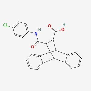 molecular formula C24H18ClNO3 B5090667 16-{[(4-chlorophenyl)amino]carbonyl}tetracyclo[6.6.2.0~2,7~.0~9,14~]hexadeca-2,4,6,9,11,13-hexaene-15-carboxylic acid 