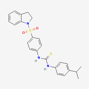 molecular formula C24H25N3O2S2 B5090670 N-[4-(2,3-dihydro-1H-indol-1-ylsulfonyl)phenyl]-N'-(4-isopropylphenyl)thiourea 
