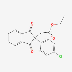 molecular formula C19H15ClO4 B5090688 ethyl [2-(4-chlorophenyl)-1,3-dioxo-2,3-dihydro-1H-inden-2-yl]acetate 