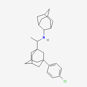 molecular formula C28H38ClN B5090711 2-adamantyl{1-[3-(4-chlorophenyl)-1-adamantyl]ethyl}amine 