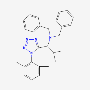molecular formula C27H31N5 B5090730 N,N-dibenzyl-1-[1-(2,6-dimethylphenyl)-1H-tetrazol-5-yl]-2-methyl-1-propanamine 
