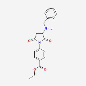 molecular formula C21H22N2O4 B5090735 ethyl 4-{3-[benzyl(methyl)amino]-2,5-dioxo-1-pyrrolidinyl}benzoate 